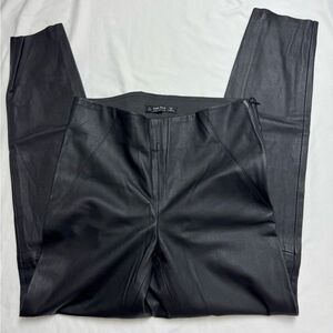 Zara High Waist Black Leather Pants/Leggings - Size M (A144)